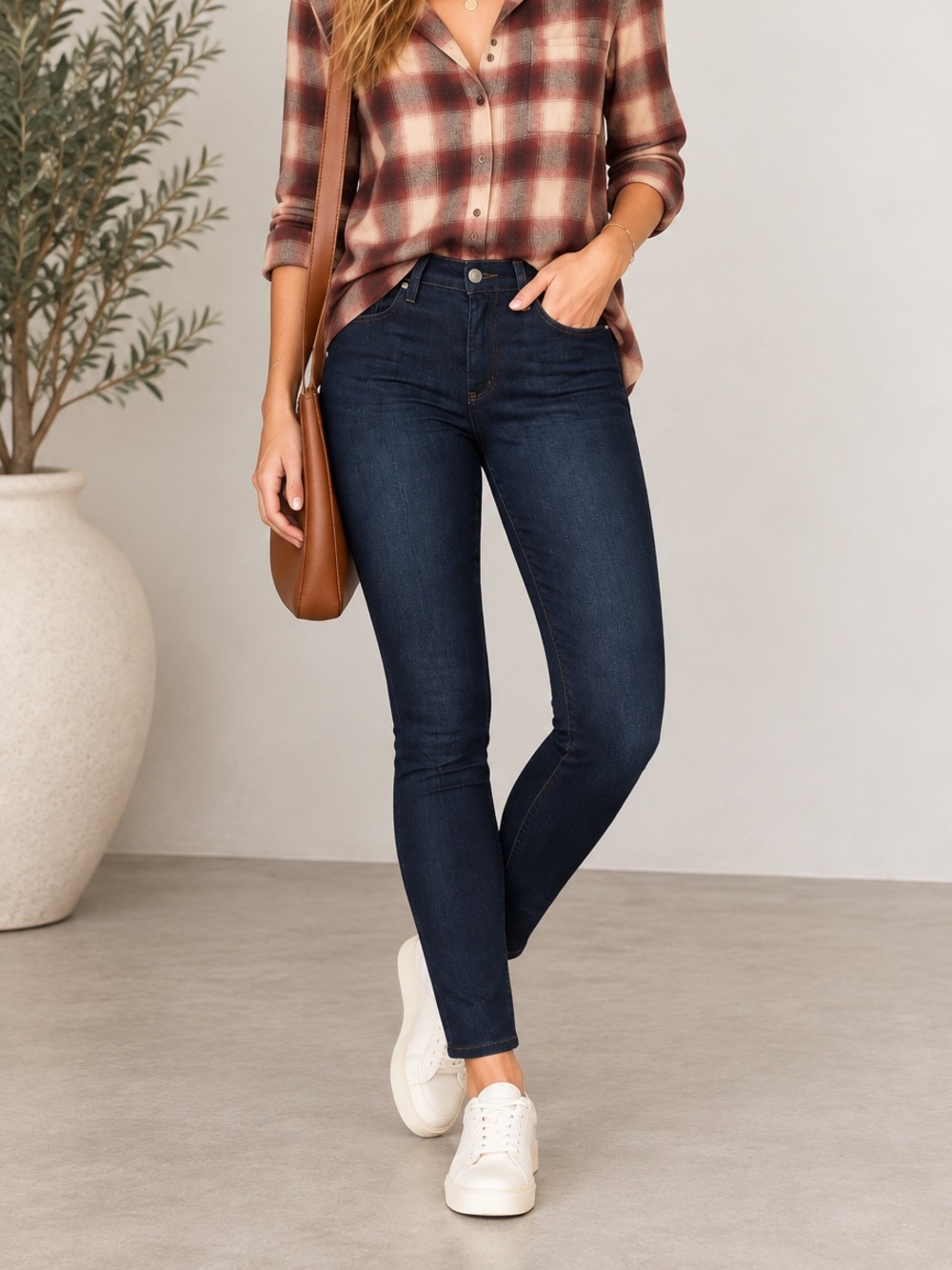 PAIGE Hoxton Ankle Mona - Dark Indigo Skinny Jeans